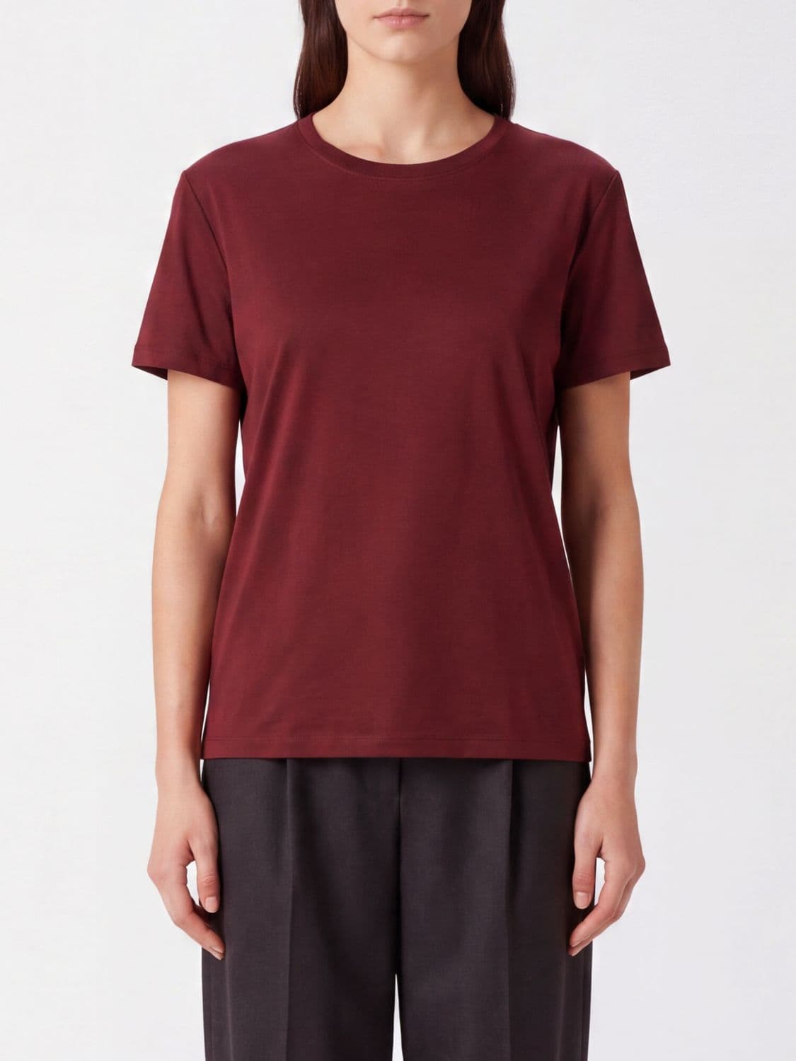 's Max Mara Crewneck T-shirt in Cotton Blend with Dropped Shoulders · S