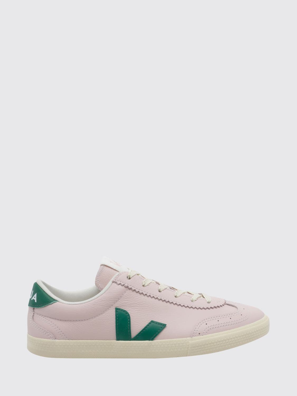 Veja Volley Low Top Sneakers in O. T. Leather with Contrast Logo