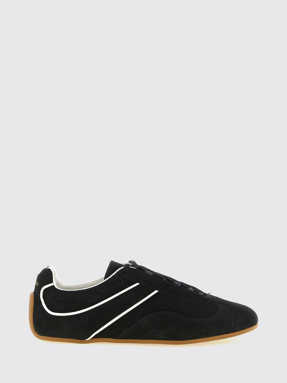 Tom Ford Aston Bicolor Leather and Nylon Sneakers with Laminated Logo