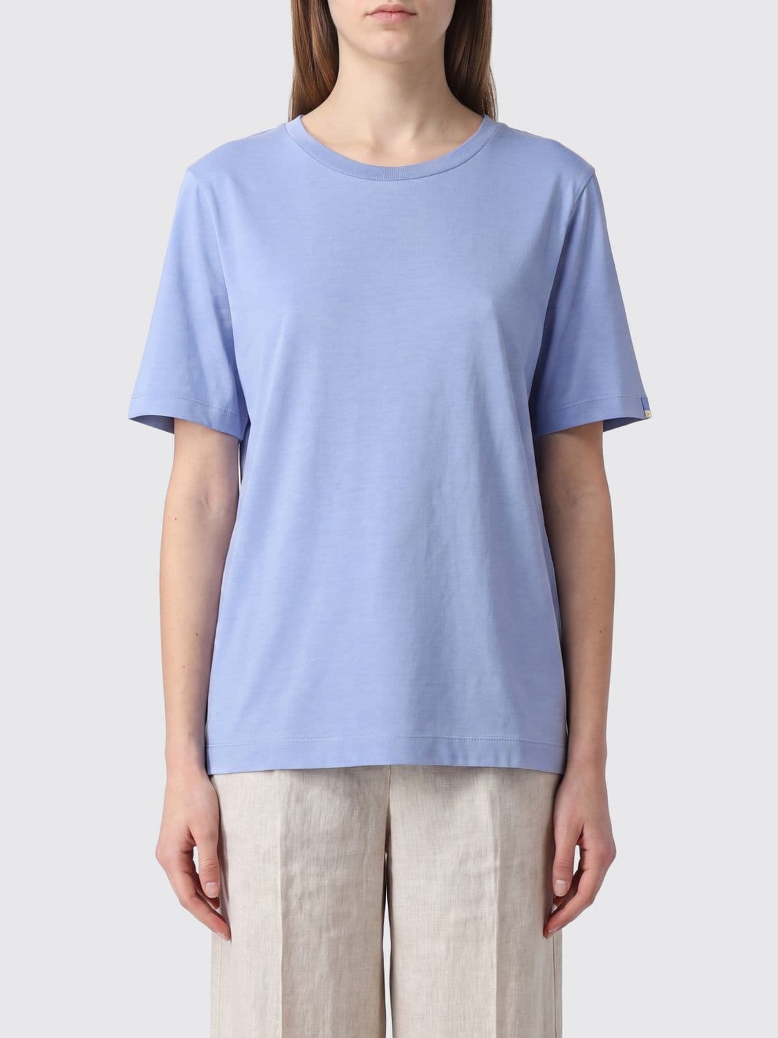 Herno Short-Sleeved Crew Neck T-Shirt in Pure Cotton