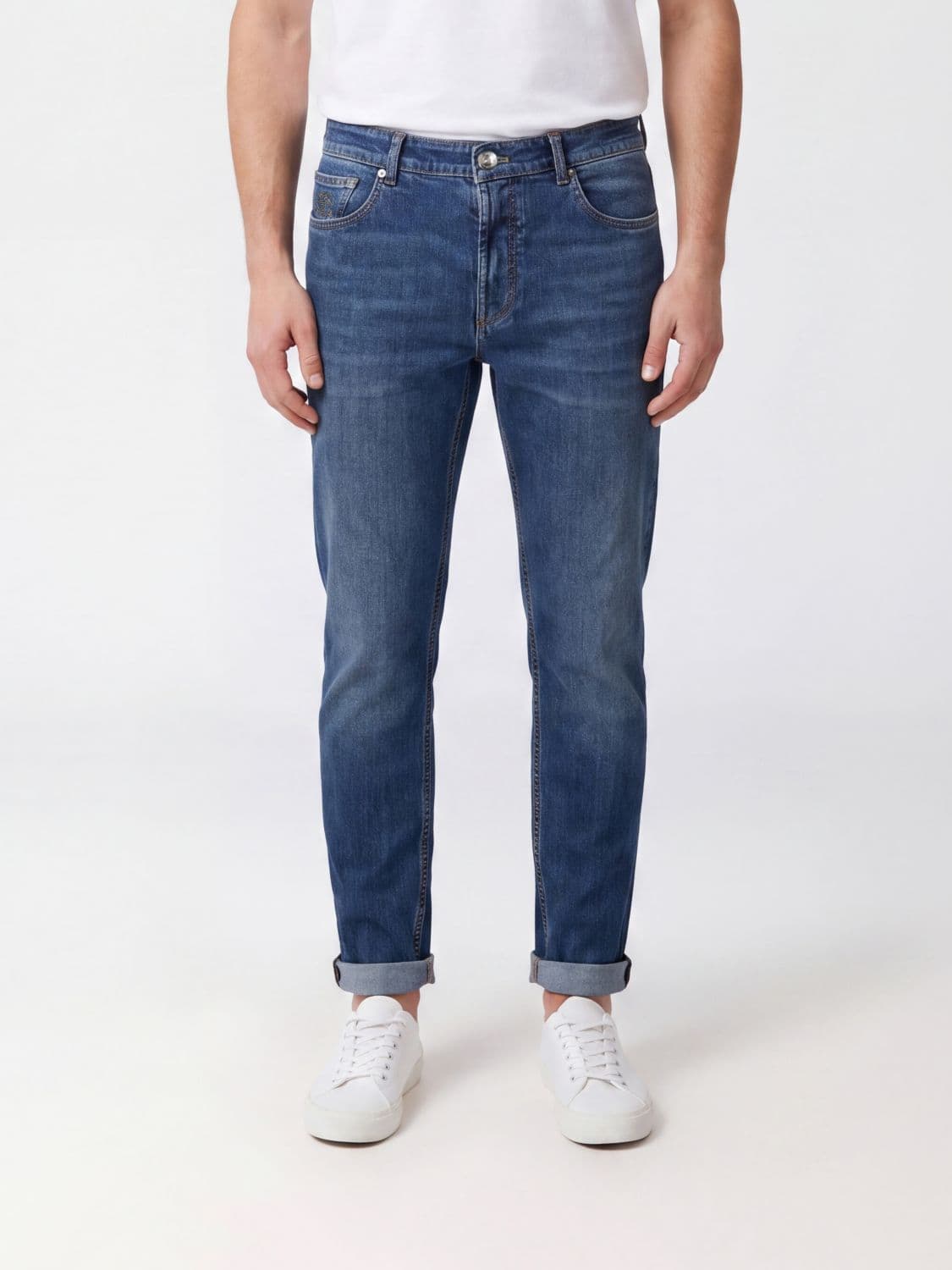 Brunello Cucinelli Mid-Rise Slim Fit Five-Pocket Jeans in Stretch Denim
