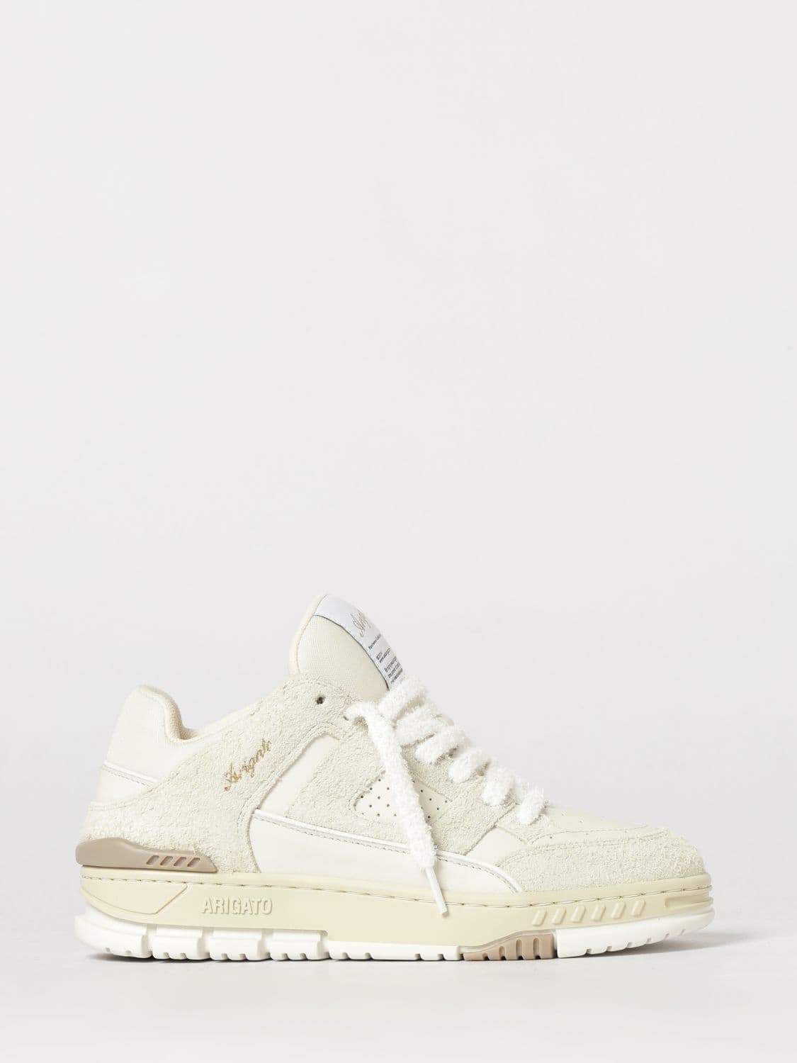 Axel Arigato Area Lo Fluffy Trainers in Calfskin Leather and Suede