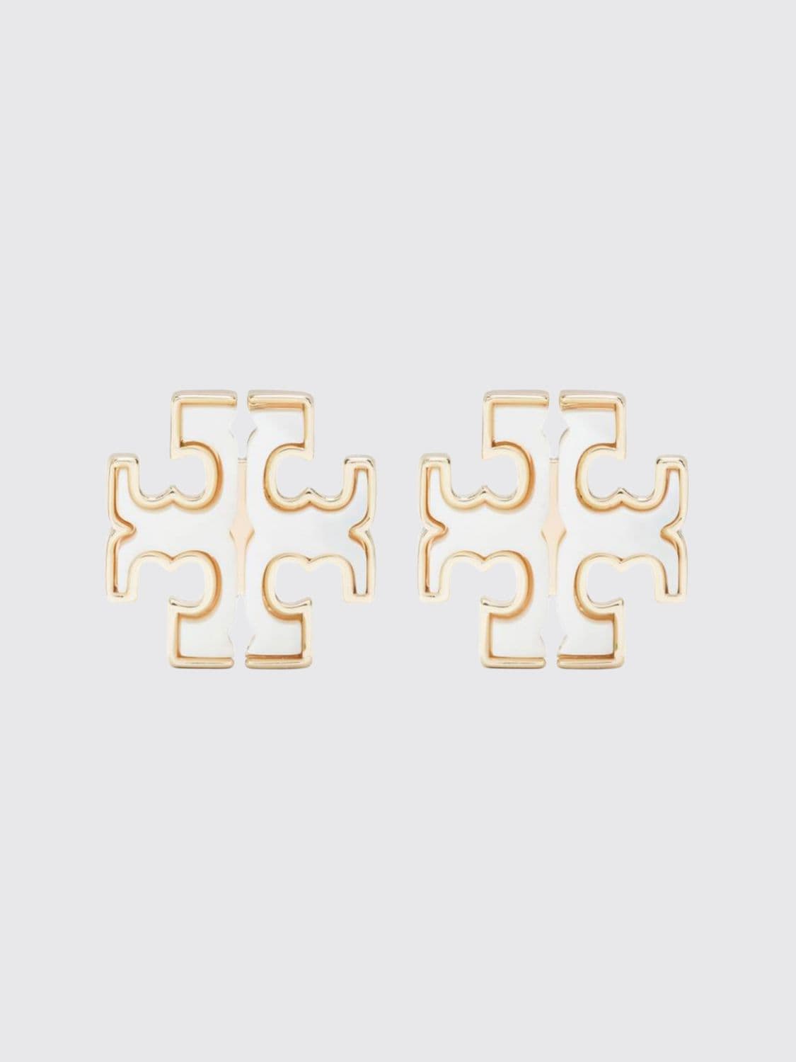 Tory Burch Kira Mother-of-Pearl Stud Earrings with Double T Logo · OS