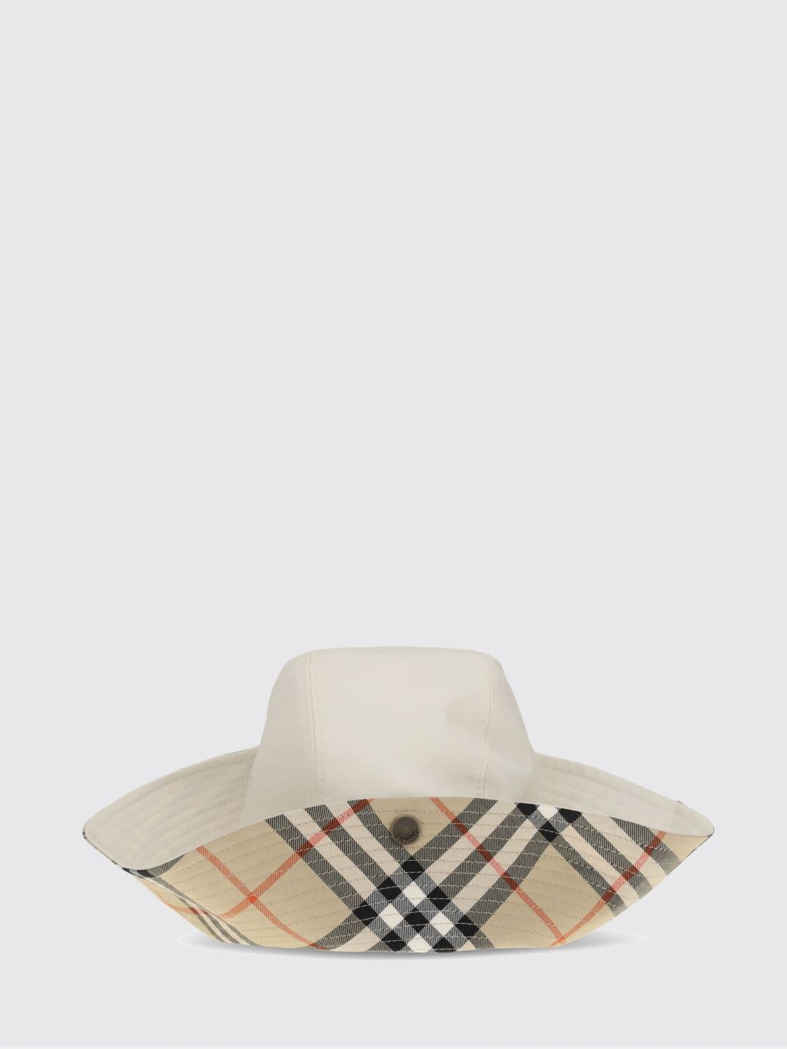 Burberry Vintage Check Cotton Bucket Hat with Wide Brim · S