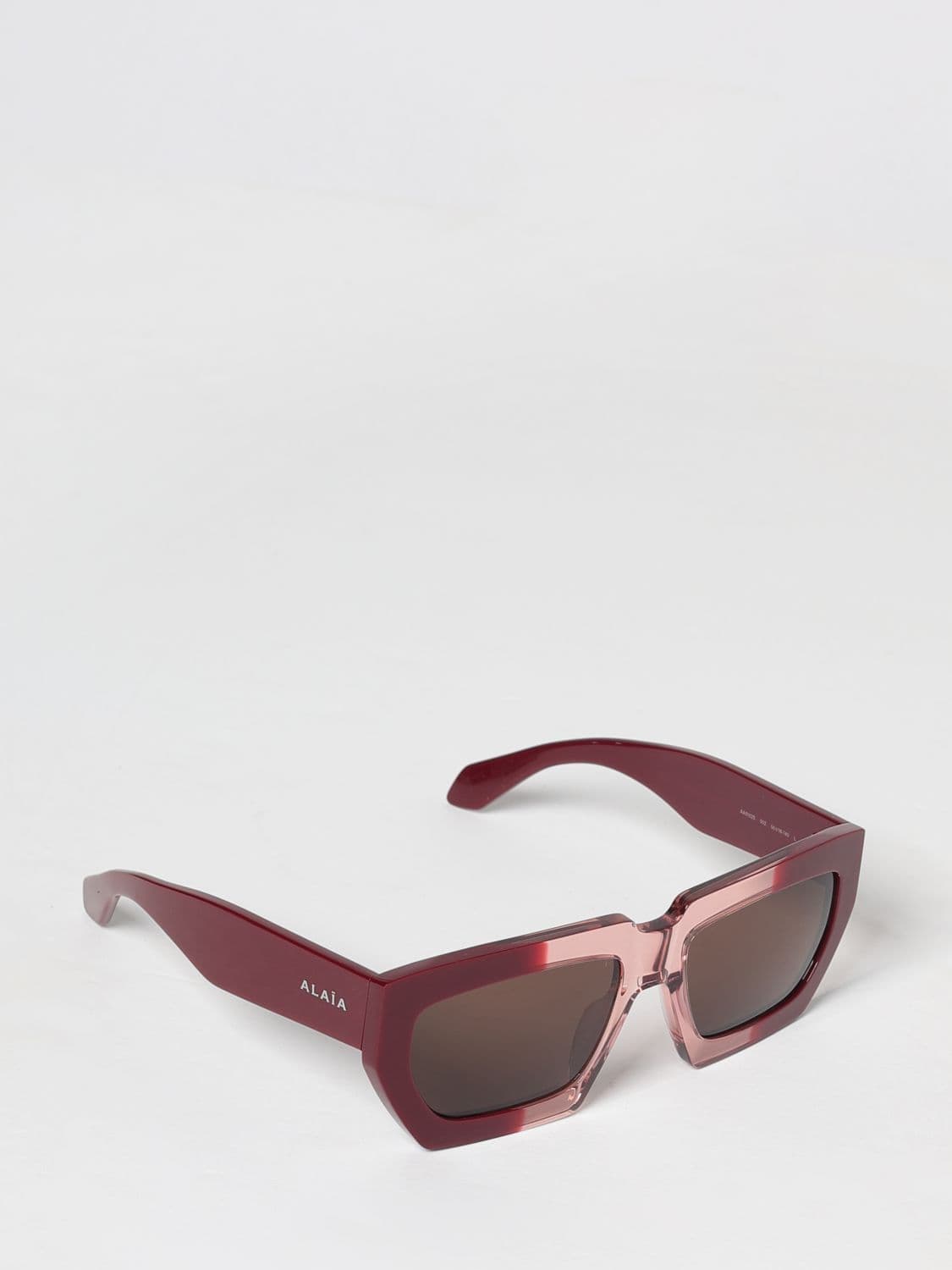 Alaïa Cat-Eye Sunglasses with Bicolor Acetate Rectangular Frame