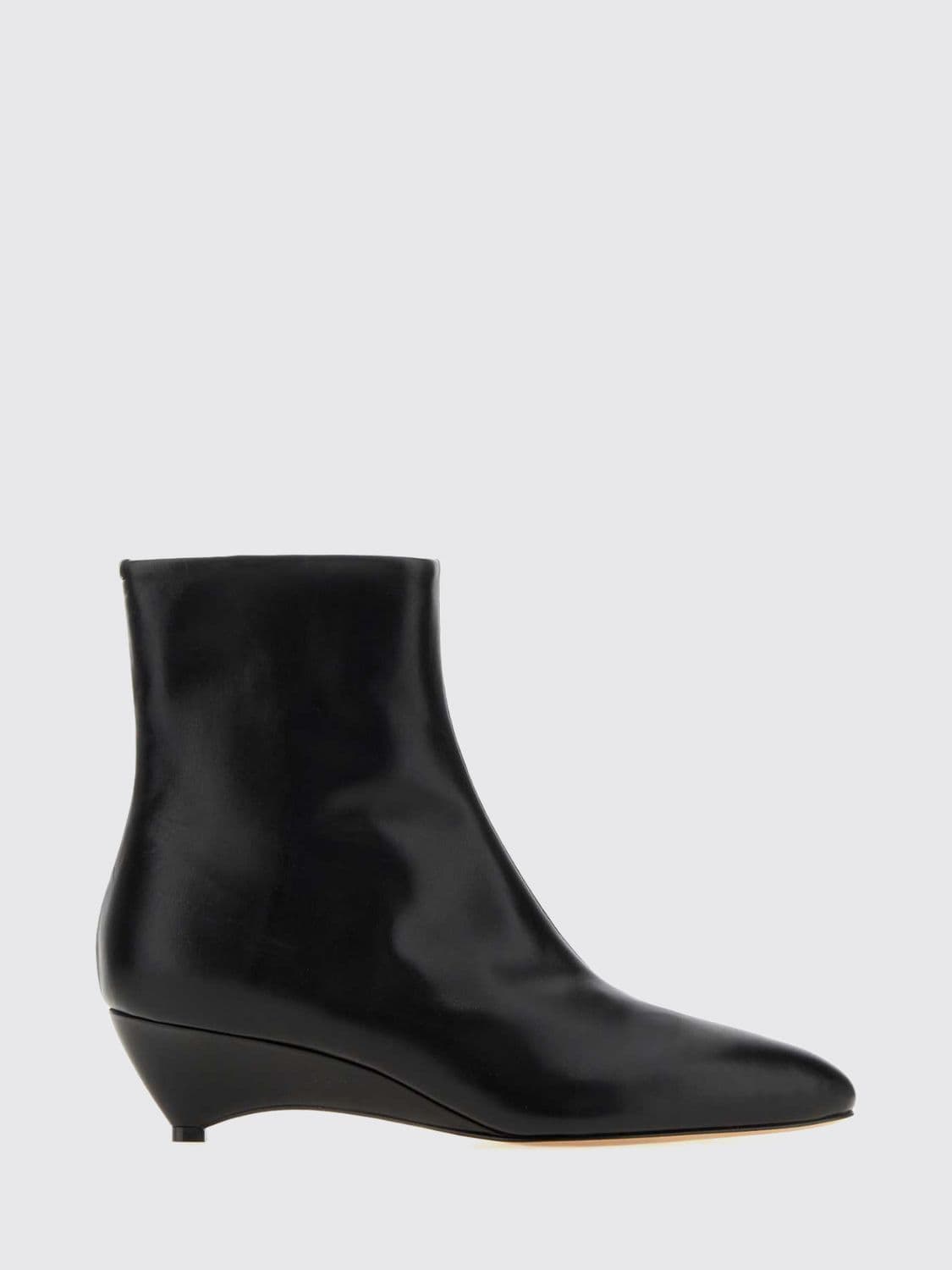 Jil Sander Smooth Calfskin Ankle Boots with Almond Toe