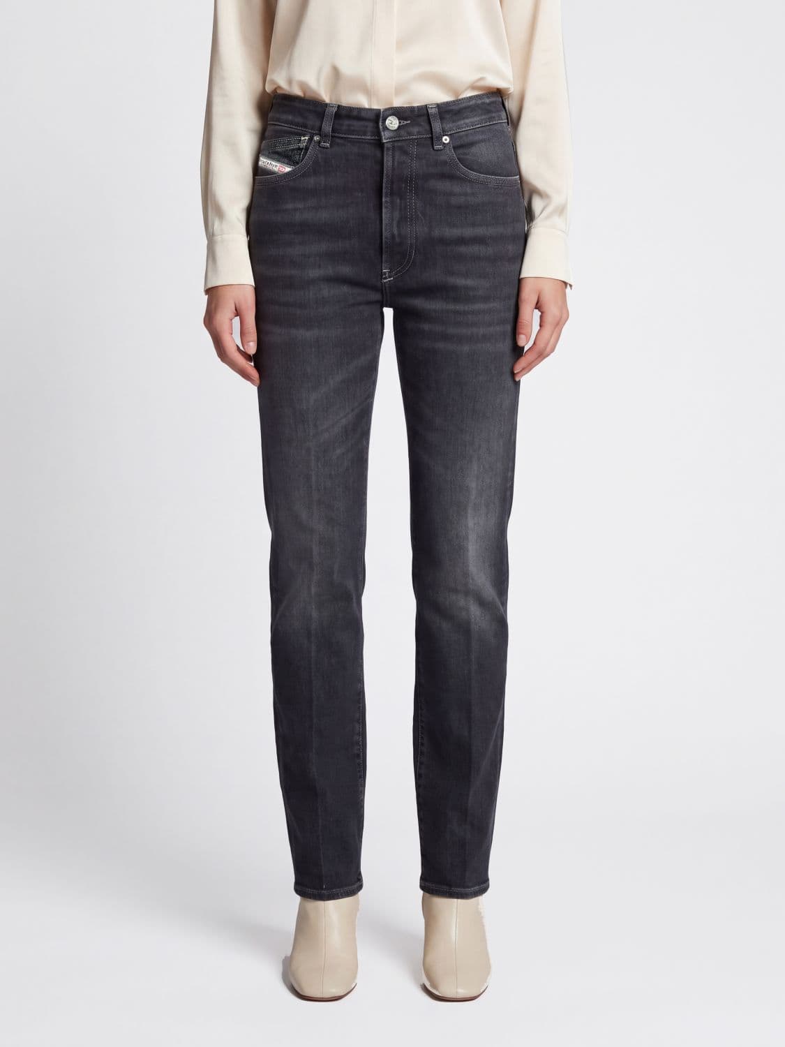 Diesel 1971 D-Sent Mid-Rise Slim Fit Jeans in Stretch Cotton Denim