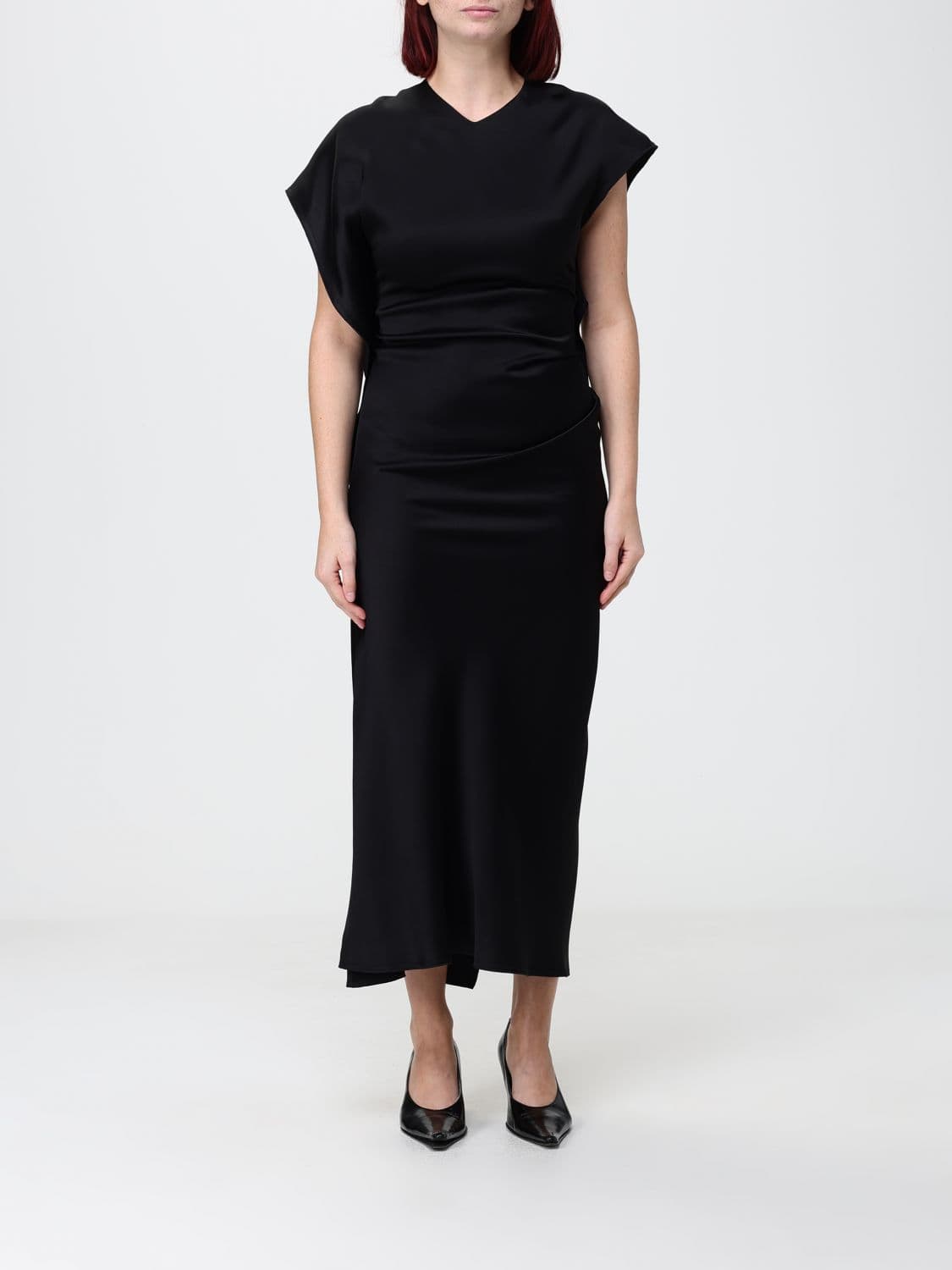 Victoria Victoria Beckham Victoria Asymmetric Slim Fit Jersey Midi Dress