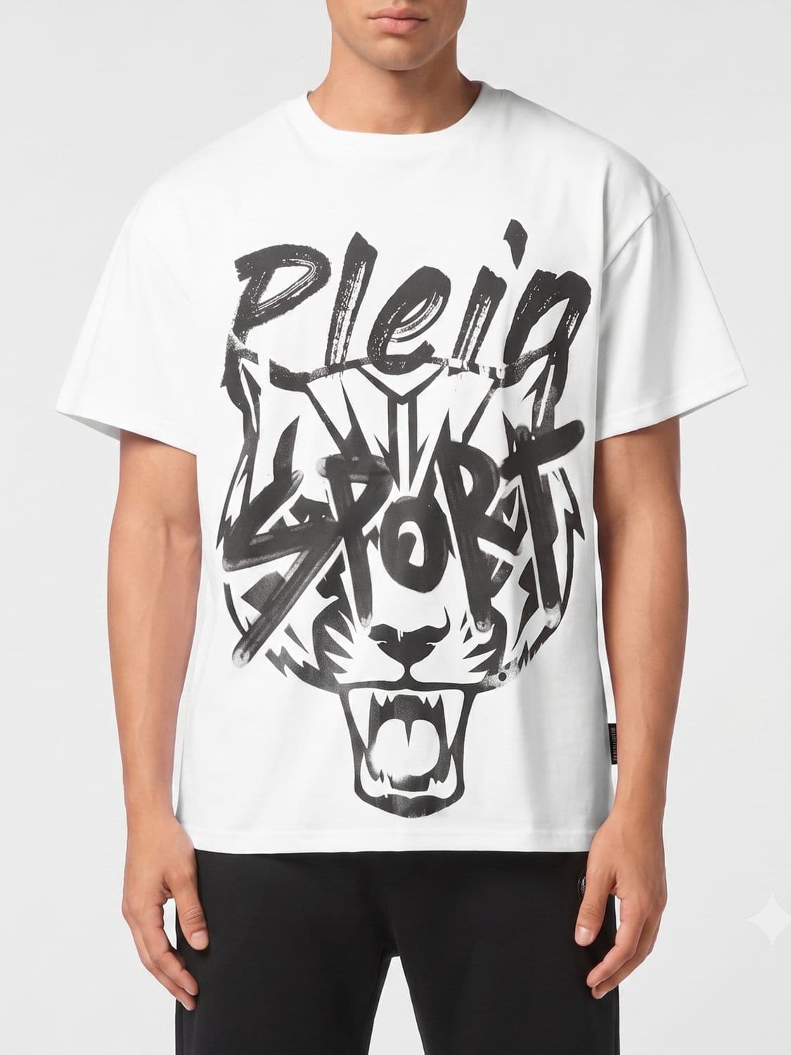 Plein Sport Cotton Jersey T-Shirt with Contrasting Logo