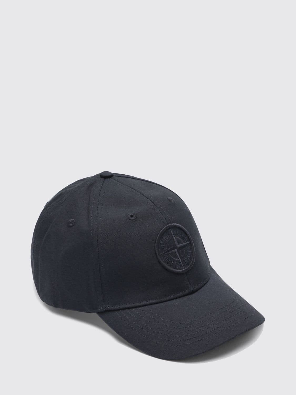 Stone Island Cotton Baseball Cap with Embroidered Compass Logo · OS