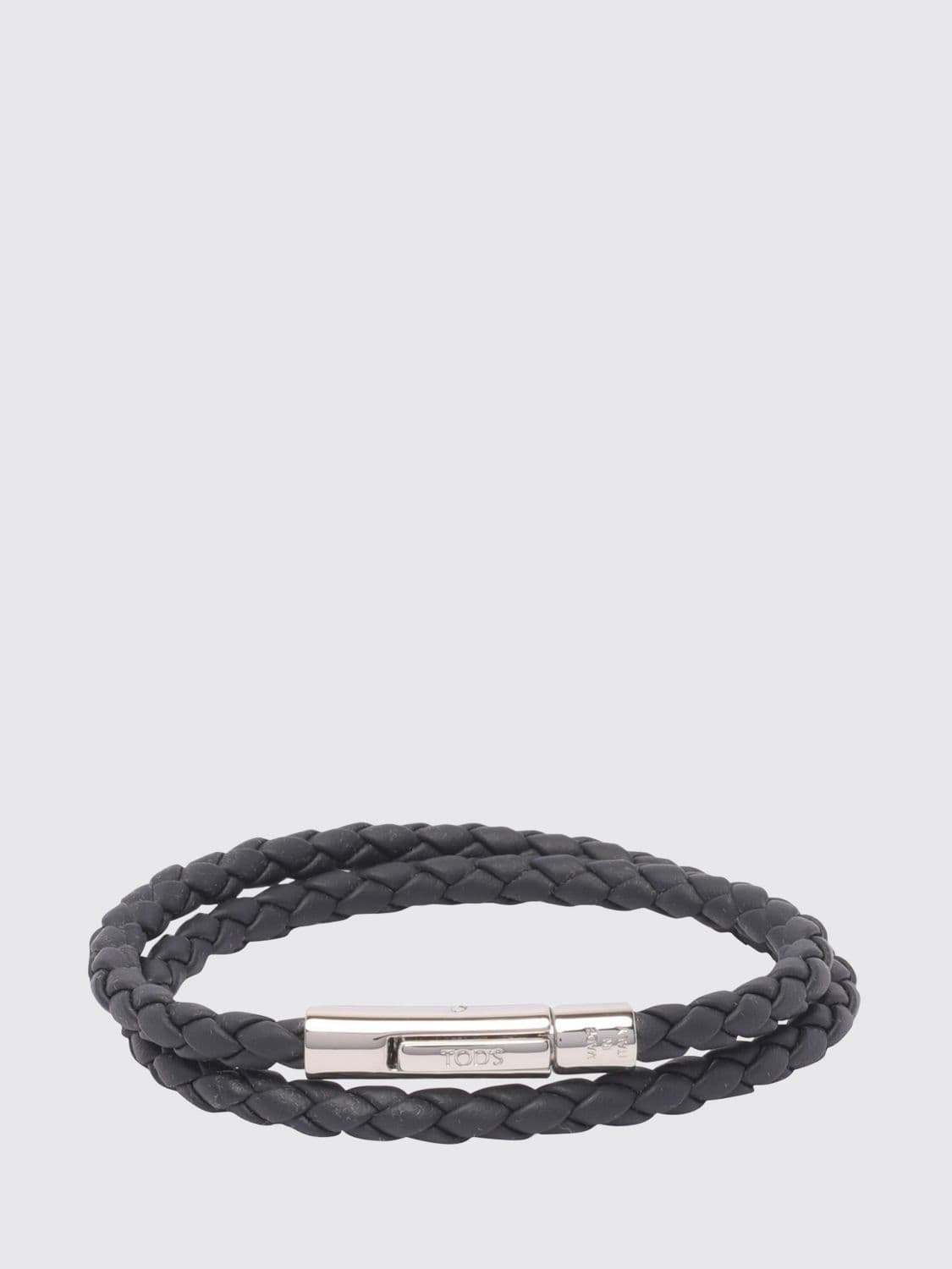 Tod's MyColors Braided Calfskin Bracelet with Engraved Logo · OS