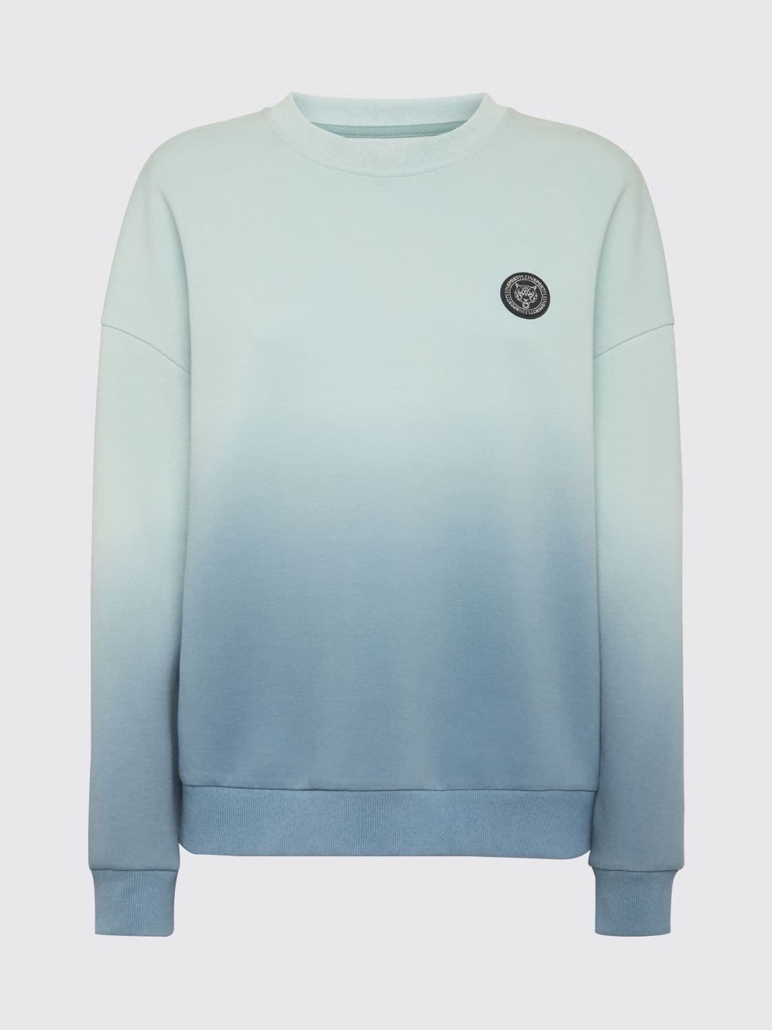 Plein Sport Abstract Print Jersey Sweatshirt with Dropped Shoulders