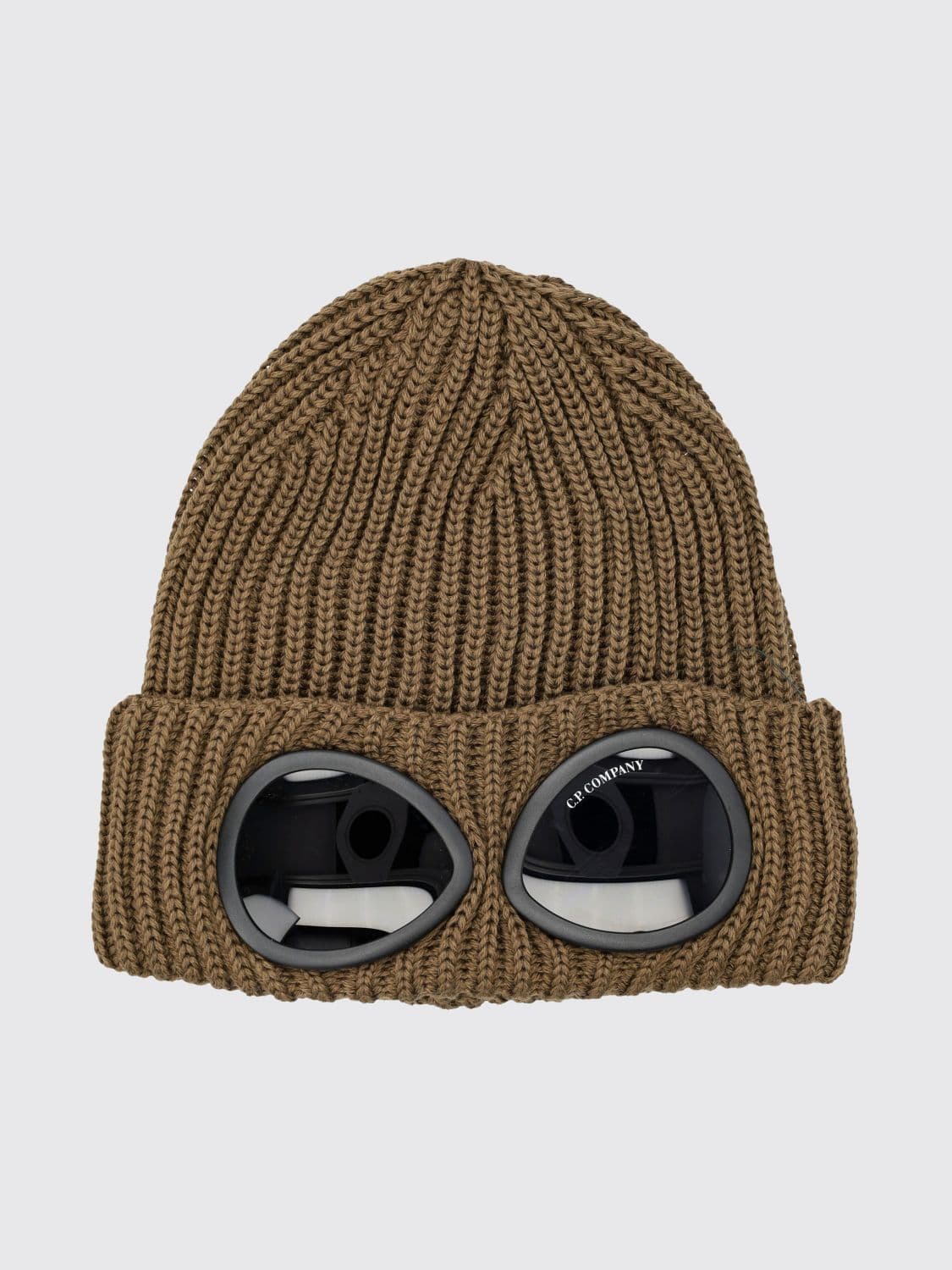 C.p. Company C. P. COMPANY Ribbed Wool Goggle Beanie with Turn-Up Cuff · OS