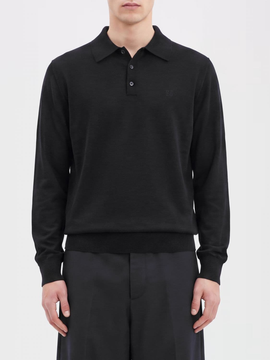 Dsquared2 Long-Sleeved Wool Knitted Polo Shirt