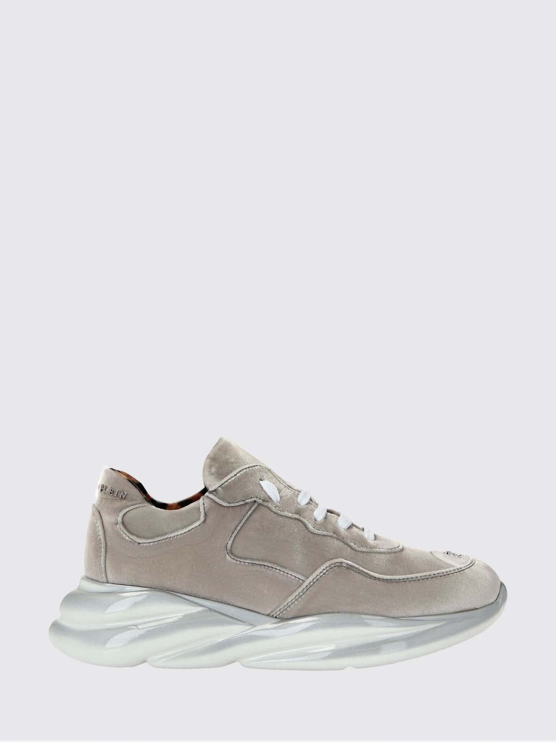 Philipp Plein Velvet Low-Top Sneakers with Chunky Sole