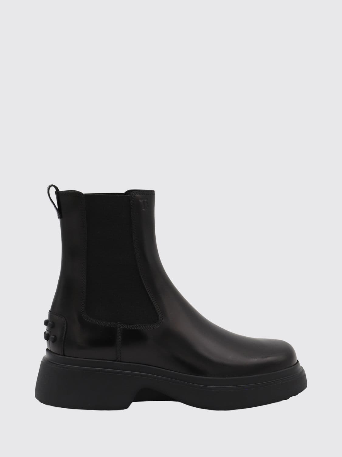 Tod's Smooth Calf Leather Chelsea Boots with Rubber Sole