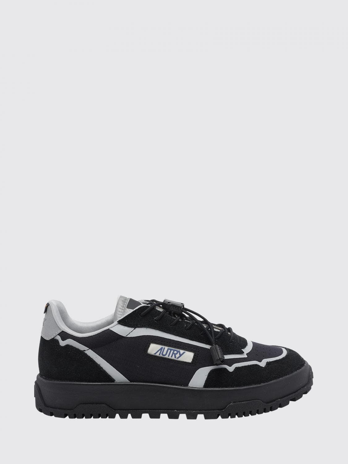 Autry Wildpace Low Two-Tone Sneakers in Calfskin and Cordura Nylon