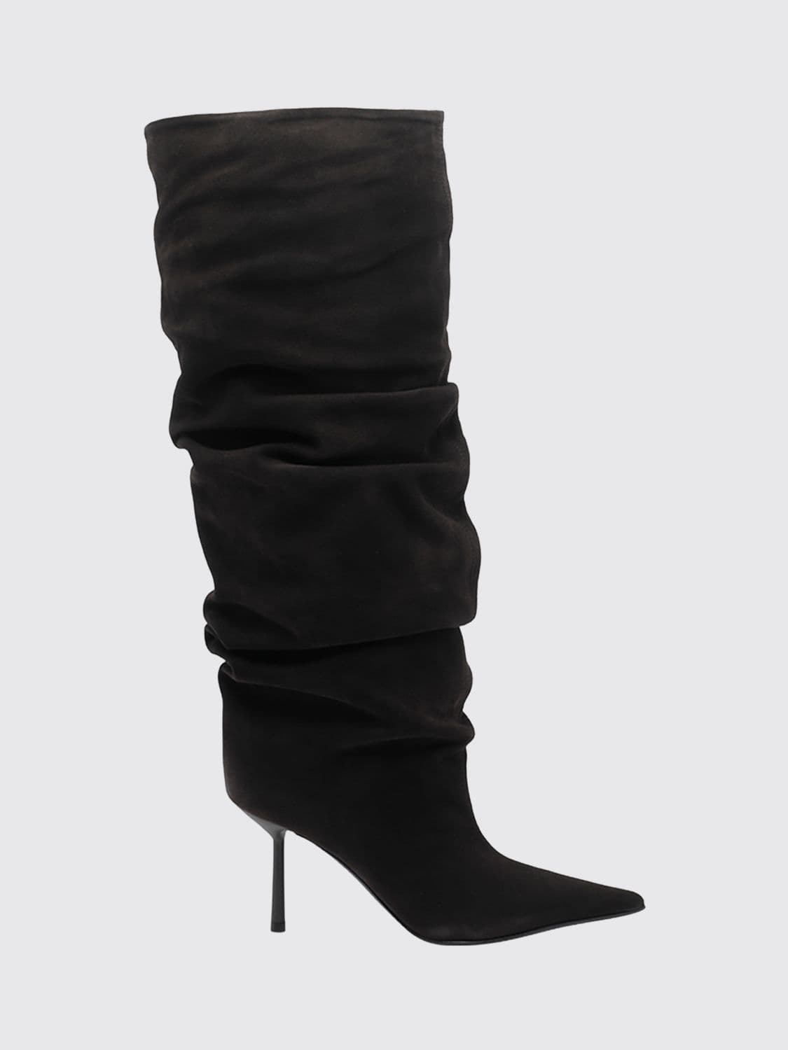 Le Silla Bella Suede Knee-High Boots with Stiletto Heel
