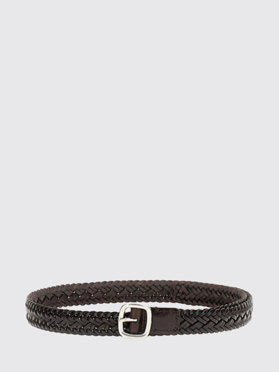 Hereu Woven Calfskin Belt with Pin Buckle Closure