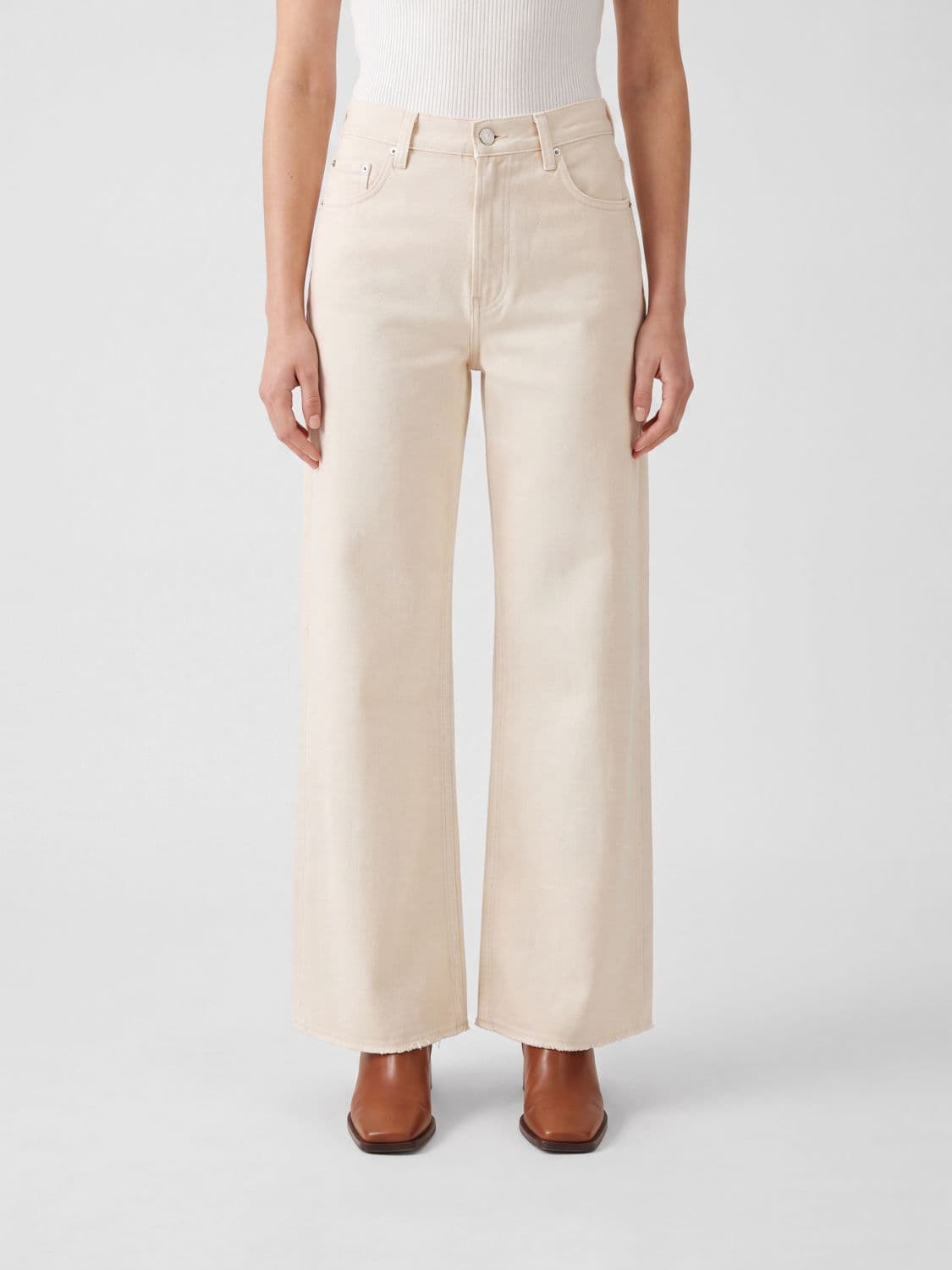 Haikure Winny High-Waisted Wide-Leg Organic Cotton Denim Jeans