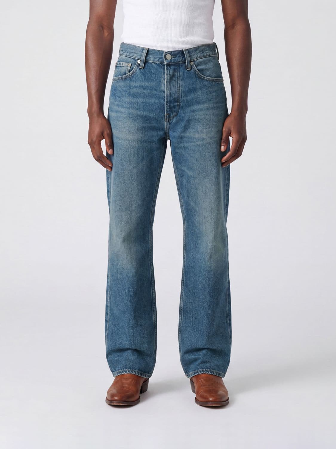Sunflower Mid-Rise Flared Cotton Denim Jeans