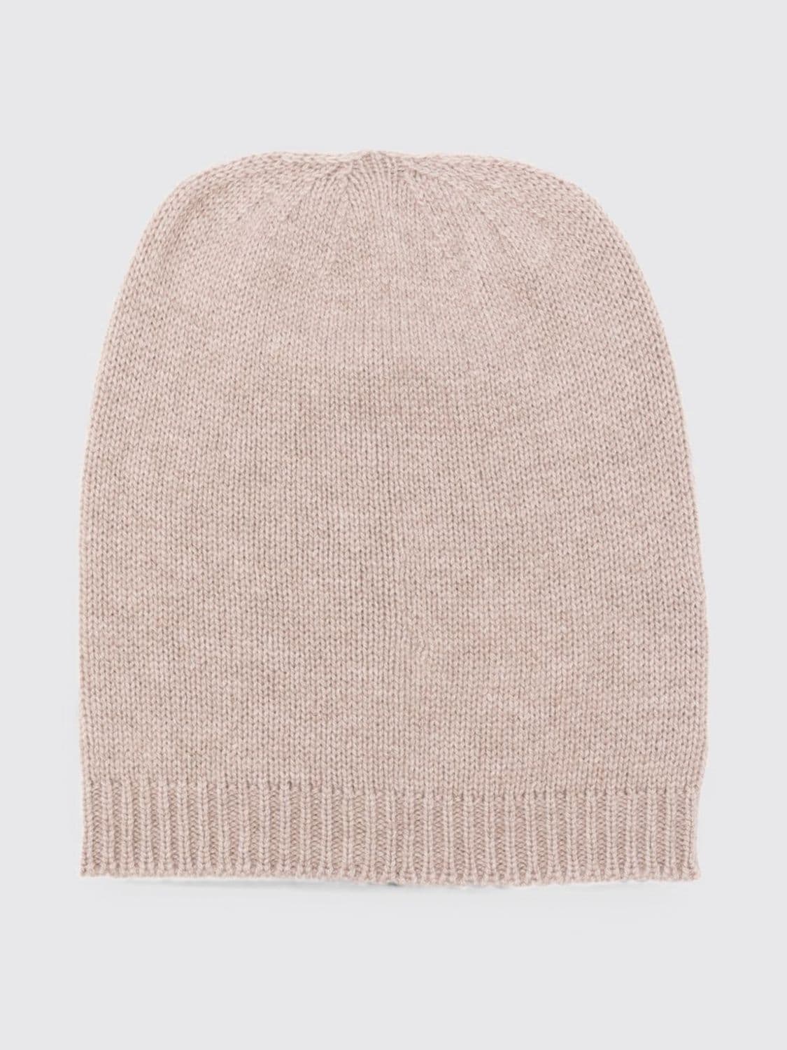 Fabiana Filippi Wool, Silk and Cashmere Blend Beanie with Ribbed Edges · OS