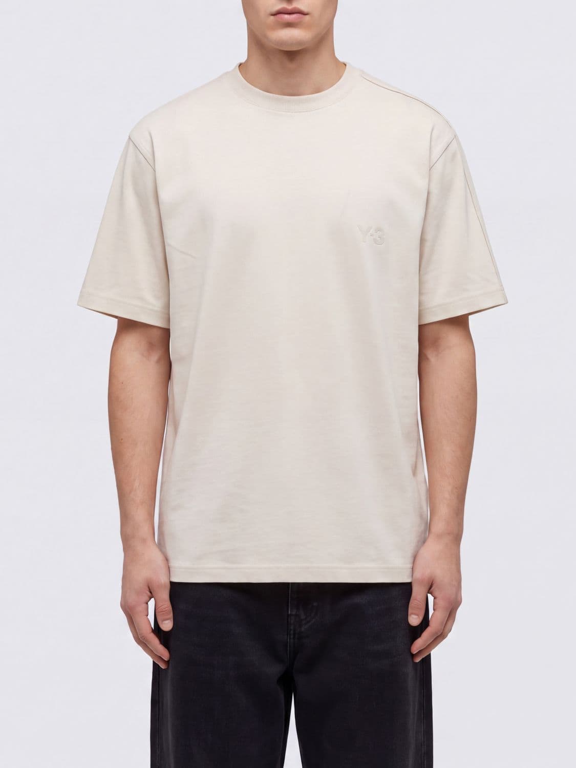 Y-3 Relaxed Fit Cotton Jersey T-Shirt with 3-Stripes Logo