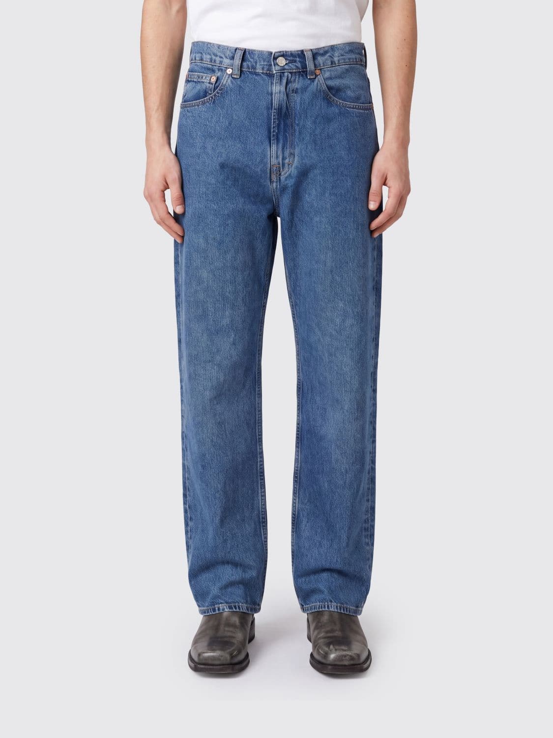 Our Legacy Third Cut Mid-Rise Straight Fit Jeans in Cotton Denim
