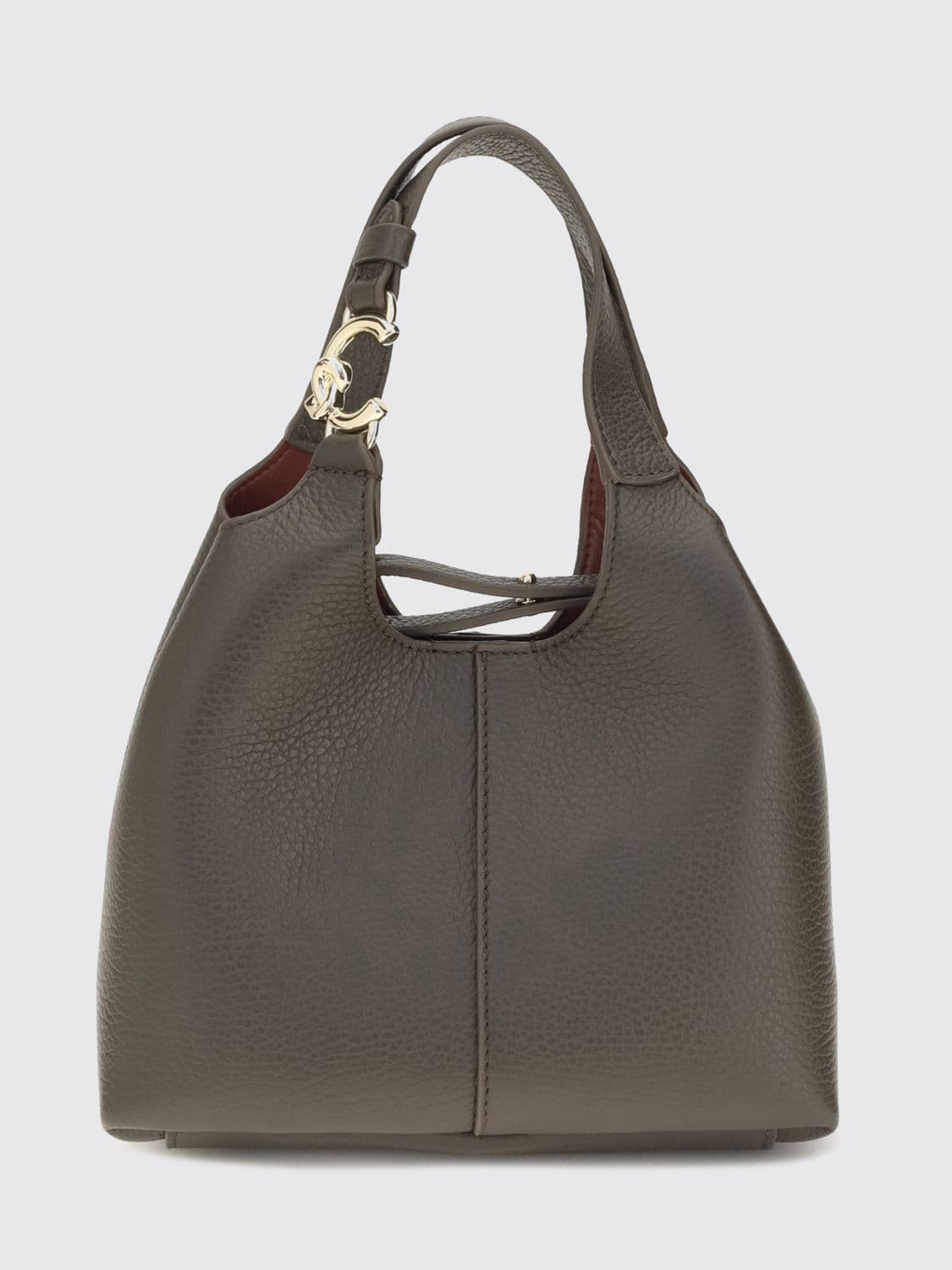 Coccinelle C-Easy Mini Tumbled Leather Handbag with Removable Inner Pouch