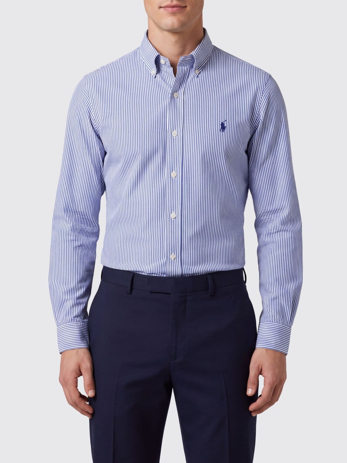 Polo Ralph Lauren Slim Fit Stretch Cotton Poplin Shirt with Button-Down Collar