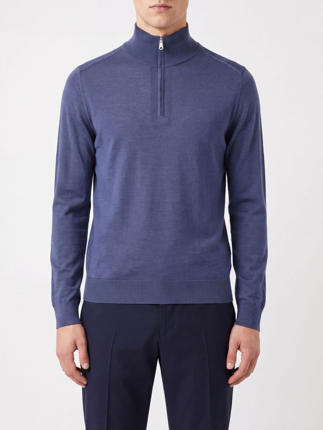 Paul Smith Pure Merino Wool Half-Zip Turtleneck Jumper