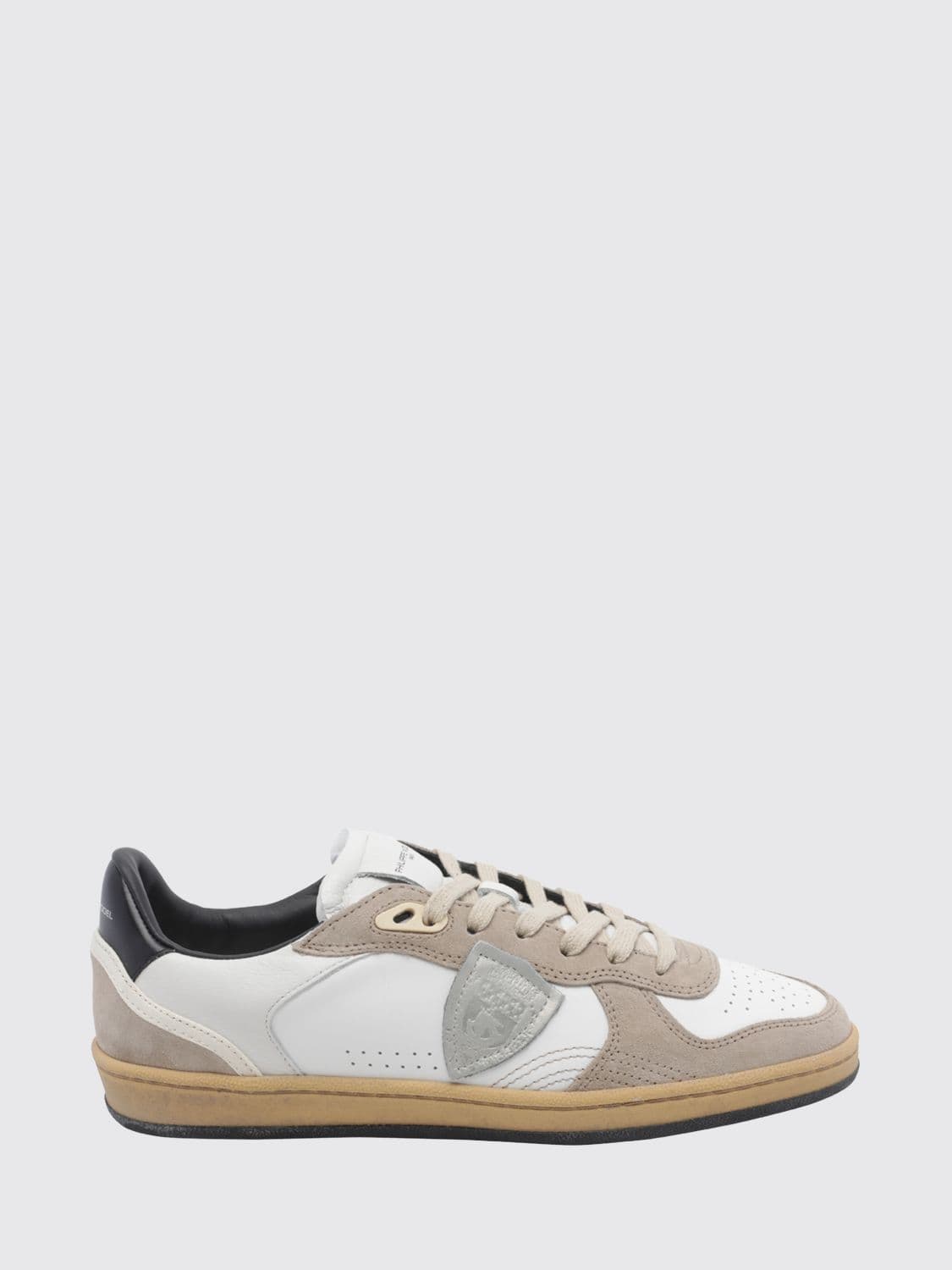 Philippe Model Pgal Suede Calfskin Low-Top Sneakers with Perforated Toe