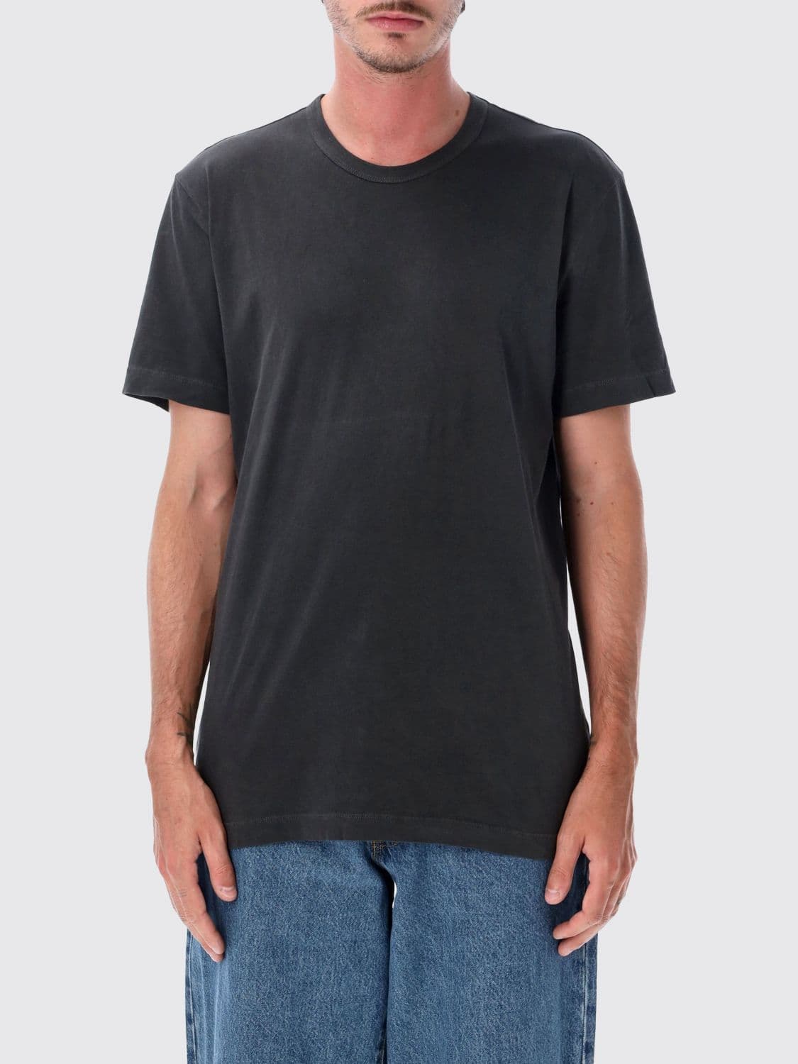 James Perse Short-Sleeved Cotton T-Shirt with Crew Neck
