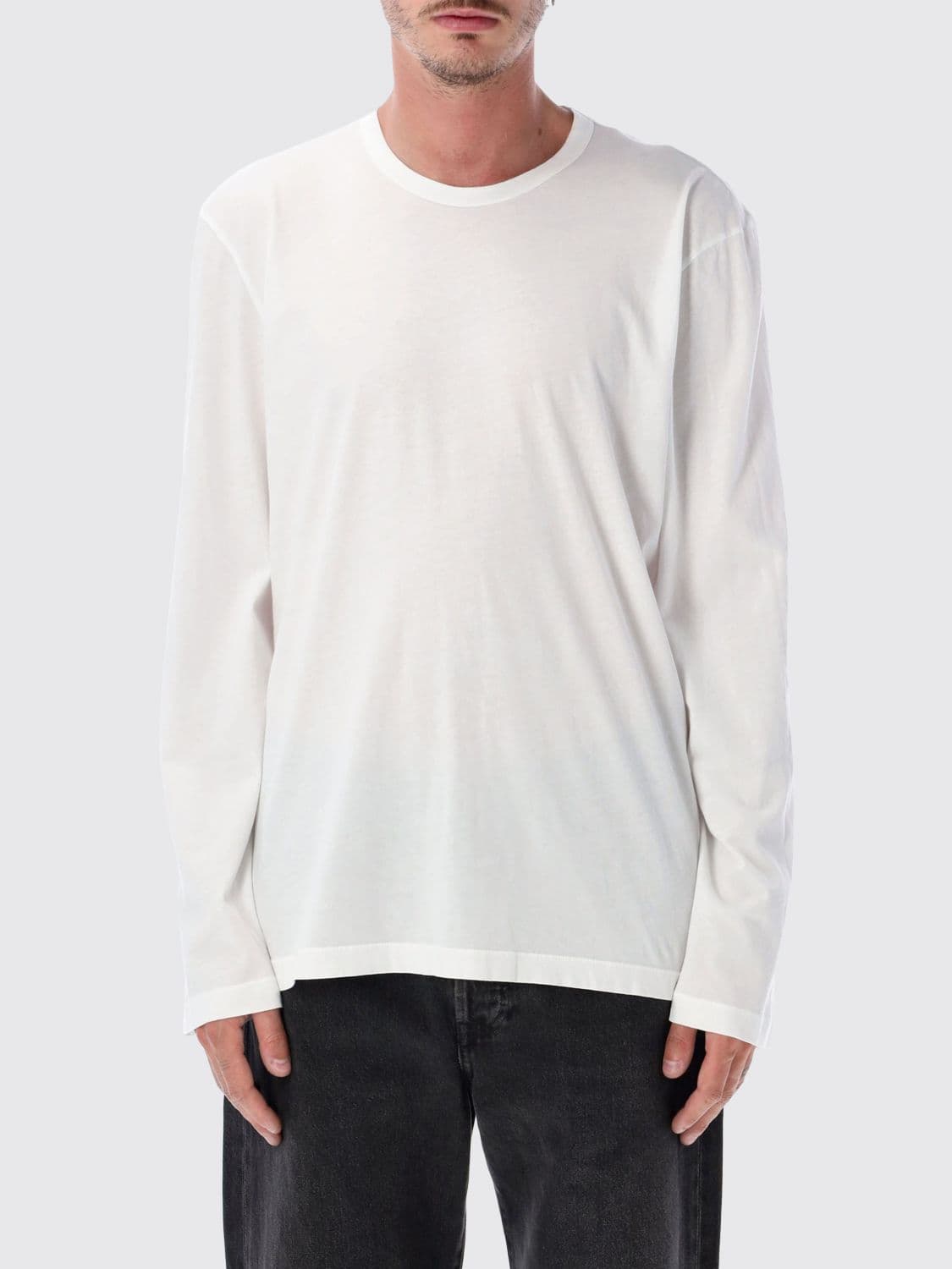 James Perse Long-Sleeved Cotton T-Shirt with Crew Neck