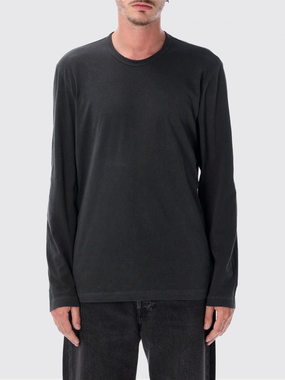 James Perse Long-Sleeved Cotton T-Shirt with Crew Neck