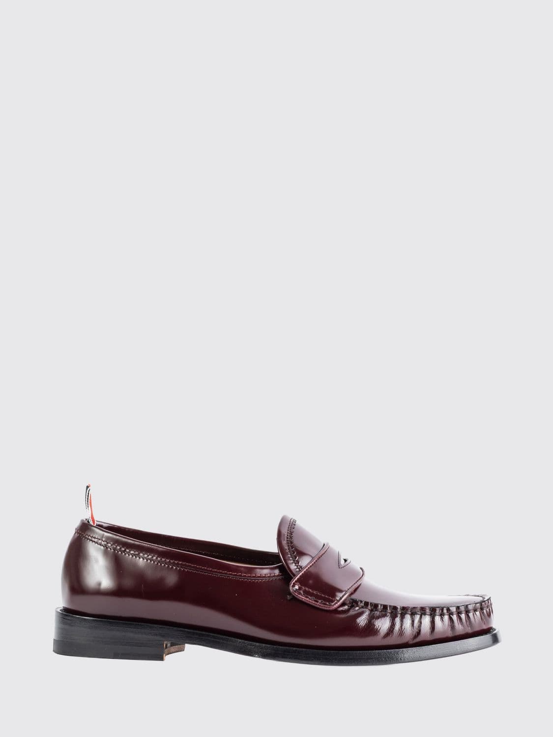 Thom Browne Penny Loafers in Calfskin with Tricolor Flag
