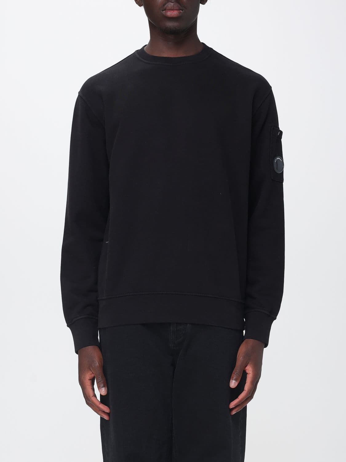 C.p. Company C. P. COMPANY Dropped Shoulder Cotton Crewneck Sweatshirt with Straight Hem