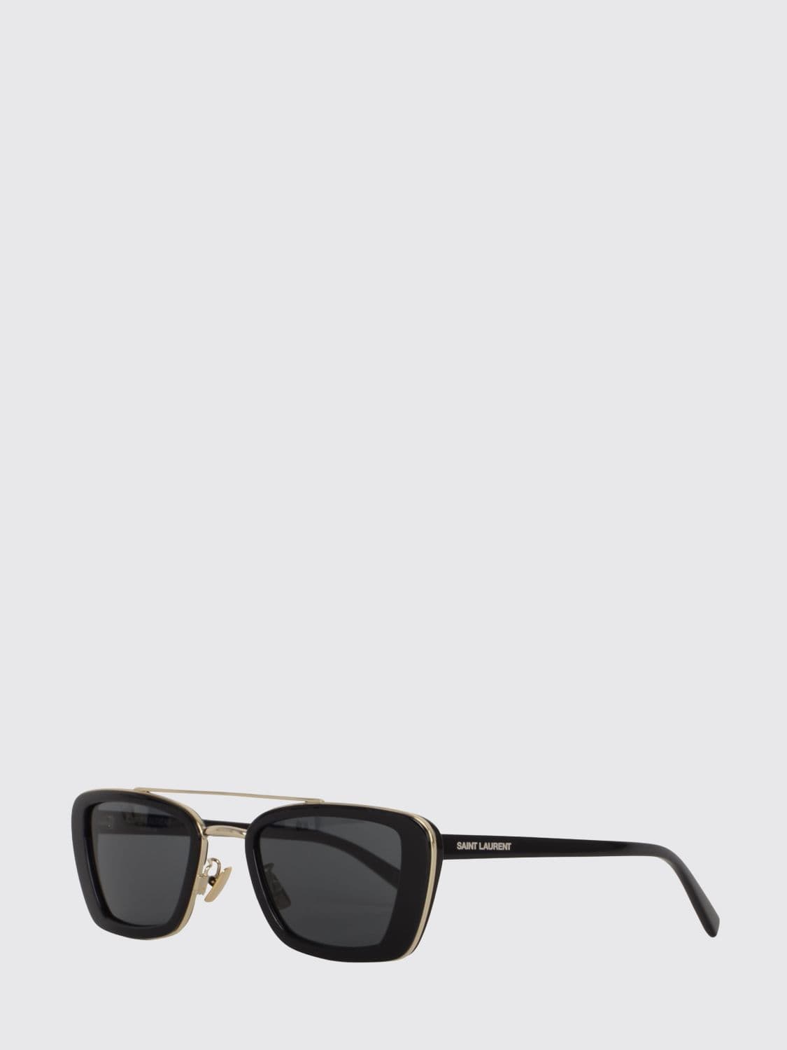 Saint Laurent Tortoiseshell Cat-Eye Sunglasses with Metal Double Bridge · OS