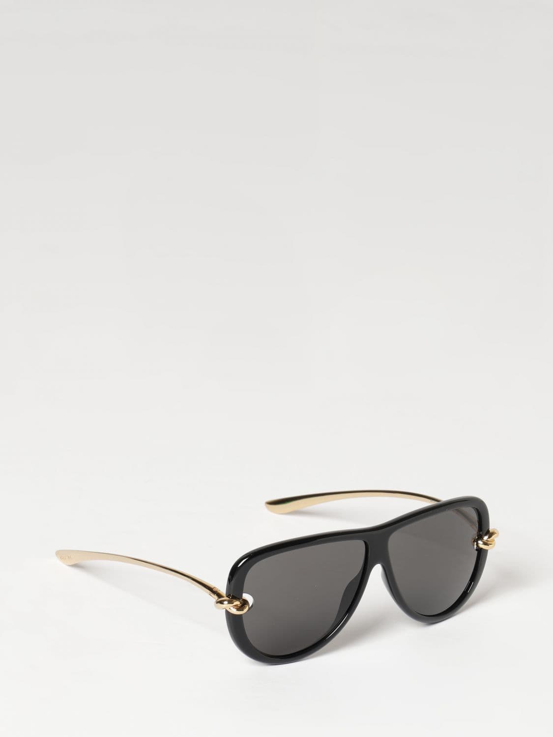 Bottega Veneta Tortoiseshell Acetate Aviator Sunglasses · OS