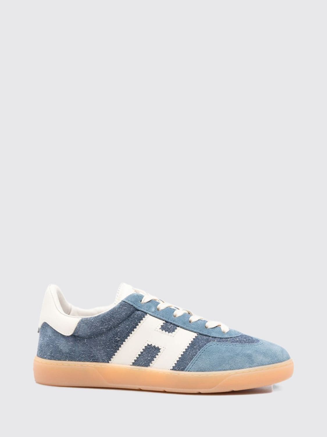 Hogan Cool Leather and Suede Trainers with H Logo and Rubber Sole