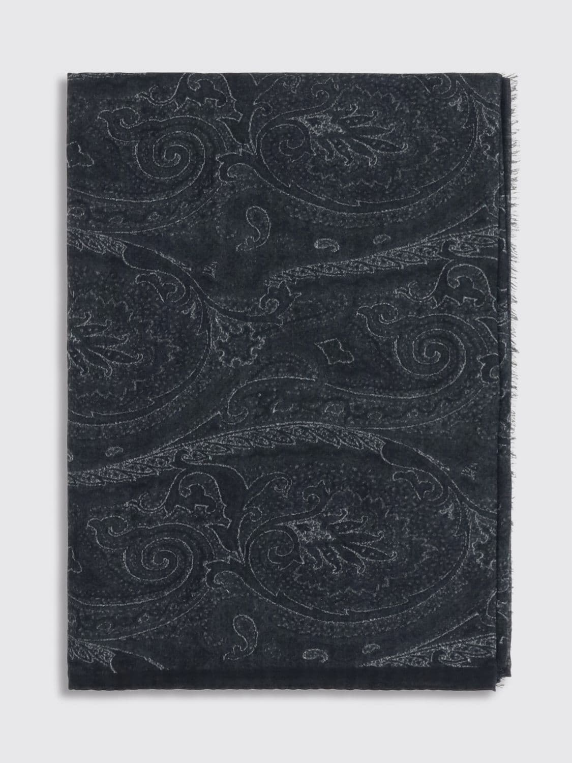 Etro Fringed Paisley Jacquard Cashmere Scarf