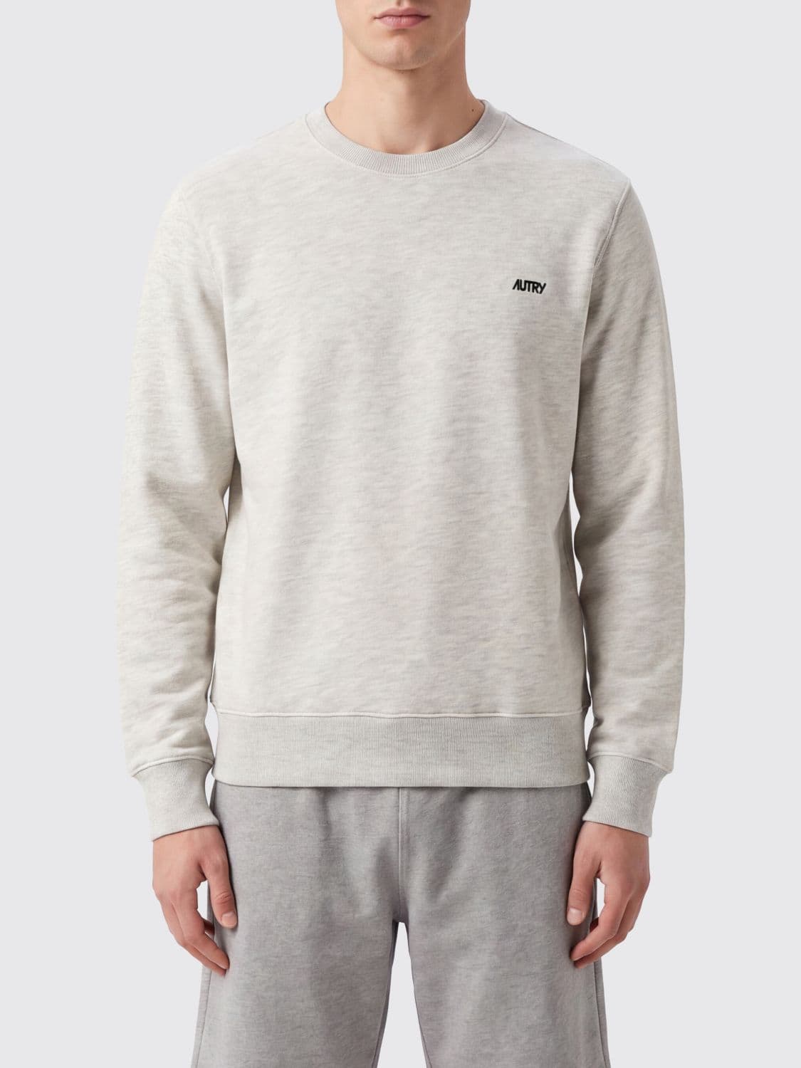 Autry Crewneck Cotton Jumper with Contrasting Embroidered Logo
