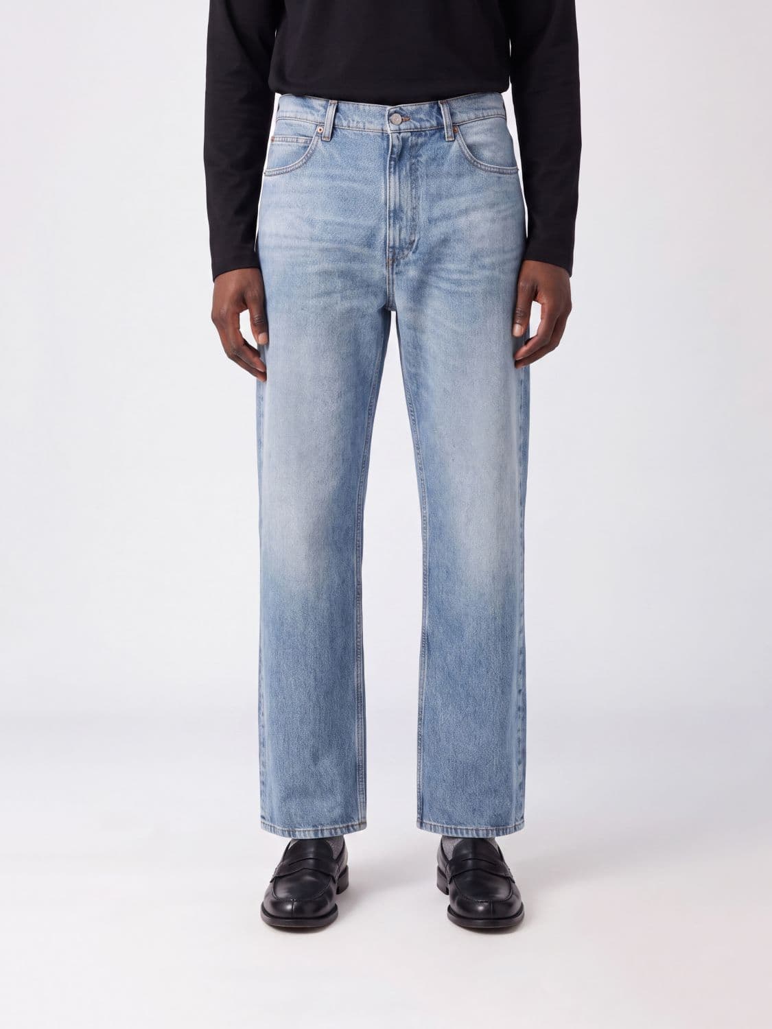 Mm6 Maison Margiela Mid-Rise Bootcut Jeans in Cotton Denim