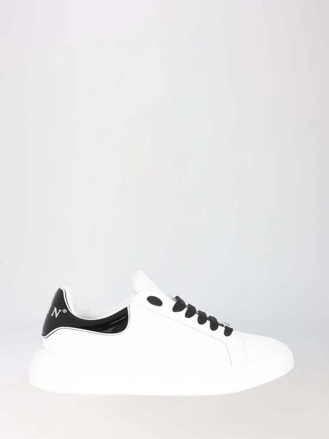 Philipp Plein Low-Top Trainers in Bicolour Leather with a Chunky Sole and Logo