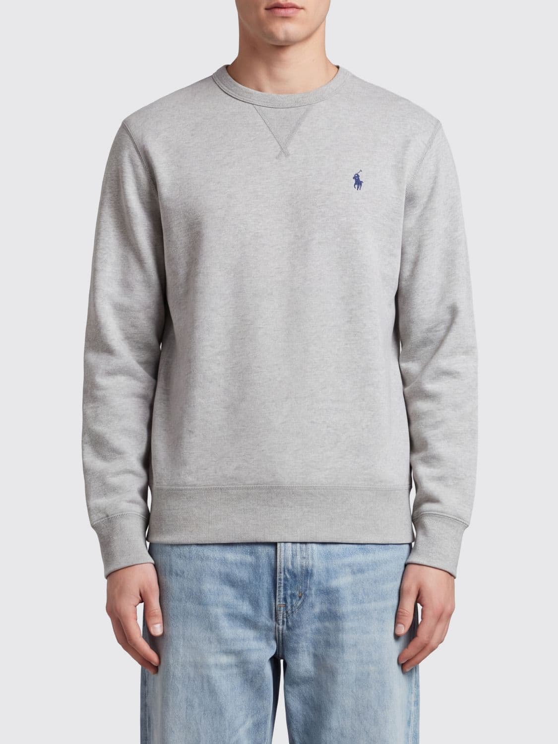 Polo Ralph Lauren Crewneck Sweatshirt in Cotton with Embroidered Pony Logo