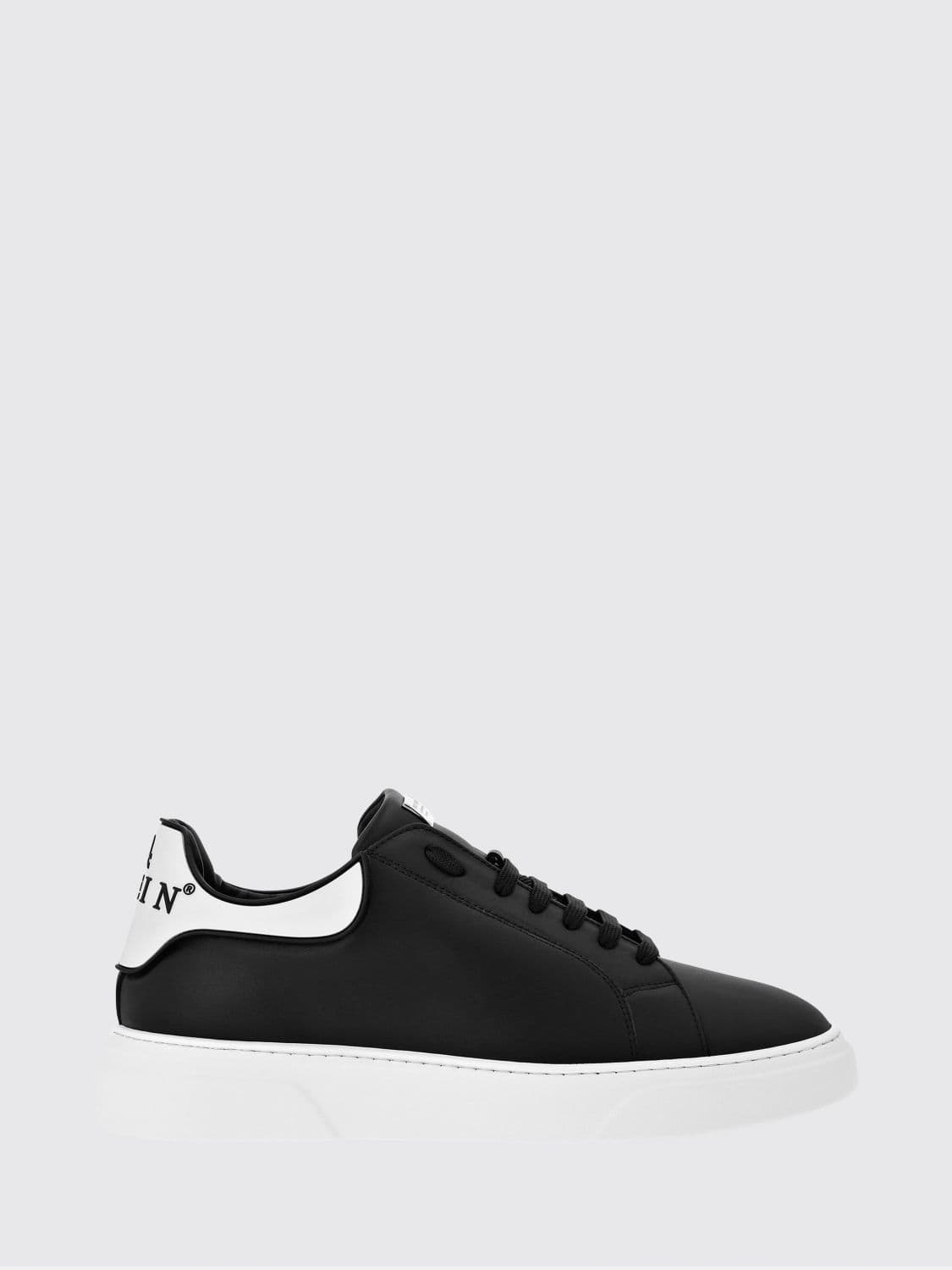 Philipp Plein Big Bang Skull Low-Top Sneakers in Smooth Leather with Logo
