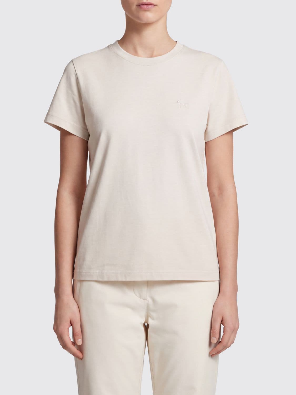Y-3 Crewneck Short-Sleeved Cotton T-shirt with Tone-on-Tone Logo