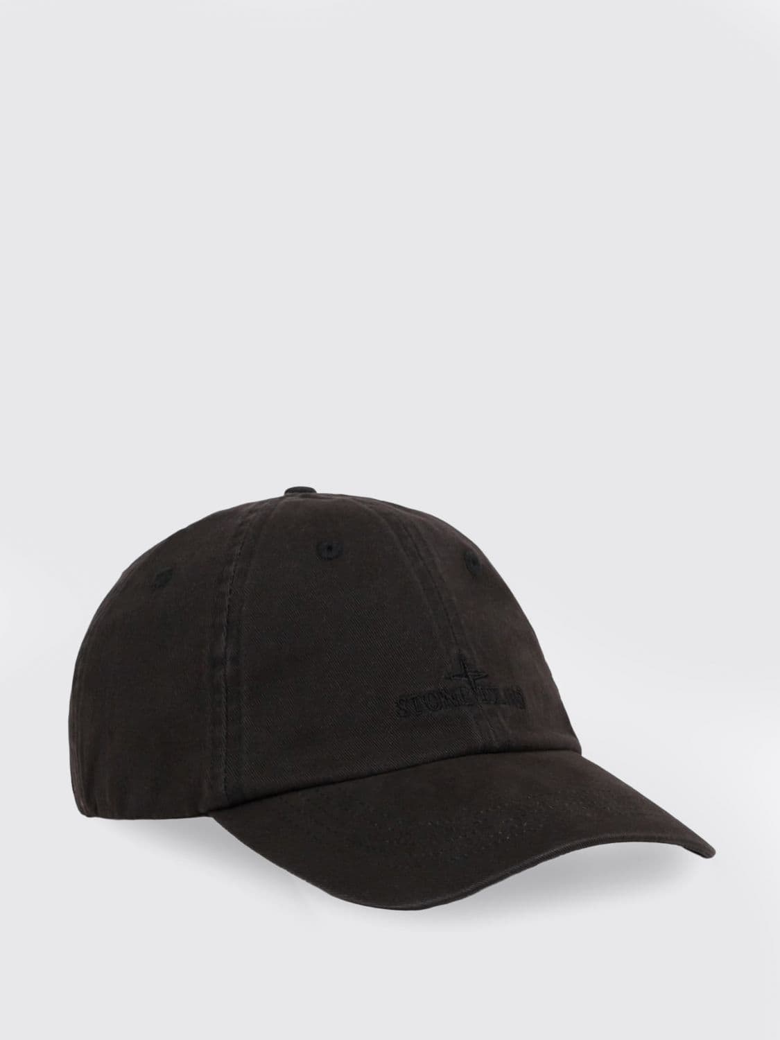 Stone Island Embroidered Logo Cotton Baseball Cap · OS