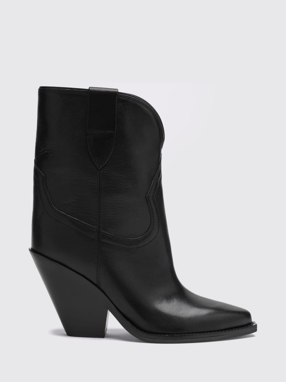 Isabel Marant Leyane Suede Western Boots with High Heel