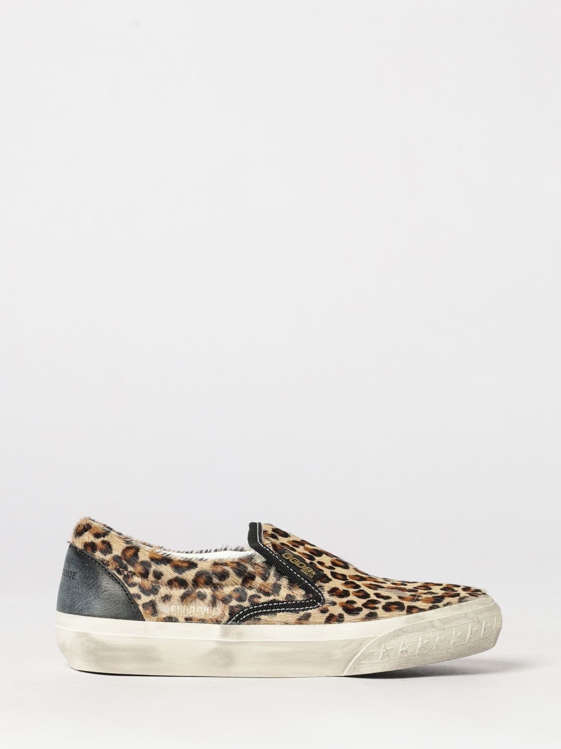 Golden Goose VCE Penstar Animal Print Calf Hair Slip-On Sneakers